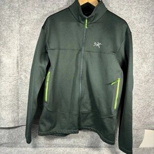 Arc'teryx Arenite Full-Zip Jacket Fleece Midlayer Green Ski Snow Men's XL